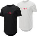 Customized T-shirts for Sublimation White t Shirts in Bulk  100% Polyester t Shirts Hipster Hip Hop Longline Crewneck T-Shirt
