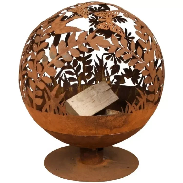 Manufacturer Hollow Metal Ball Corten Steel Fire Pit Sphere