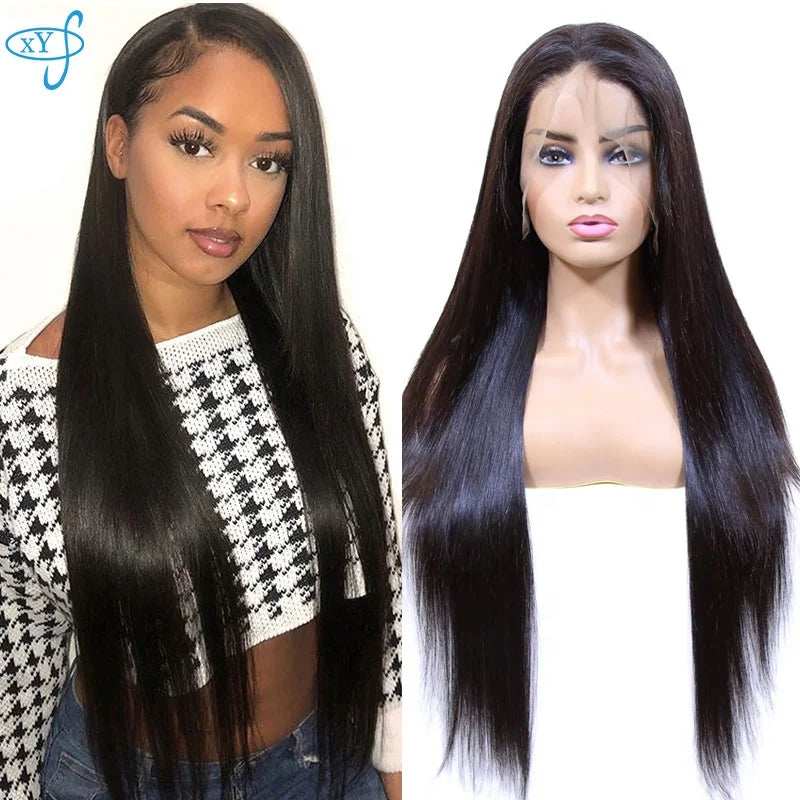 XYS Raw Vrigin Cuticle Aligned Lace Frontal Wigs Human Hair Wholesale Price 13*4 Transparent HD Frontal Wig for Black Women
