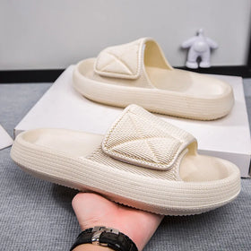 Fashion Platform Thick Light Weight Soft Bottom Bathroom Slides EVA Cloud Slides Slippers for Women and Men