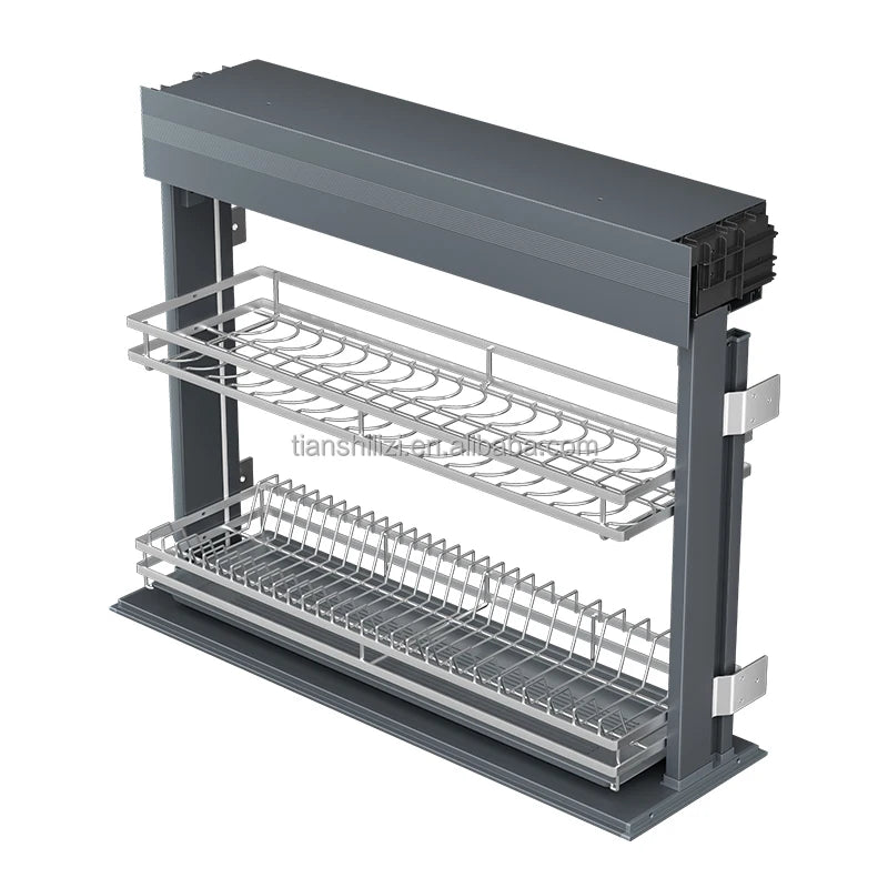 Wholesale Custom Home Drop Down Storage Wall Cabinet Basket Kitchen Electric Lift  Basket