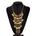 Bohemian Geometric Freshwater Pearl Zinc Alloy Diamond Link Chain Statement Necklace for Anniversary