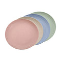 BPA Free 25cm 9.8 Inch Dishwasher Microwave Safe Unbreakable Round Plastic Dessert Wheat Straw Plate Set