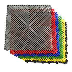Modular Colorful Plastic Garage Flooring Mats Interlocking Garage Floor Tiles for Car Detailing Shop Workshop