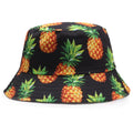 Wholesale Fashionable Summer Pineapple Bucket Hat Waterproof Sublimated Embroidered Panama Knitted Pattern Beach Travel Cycling