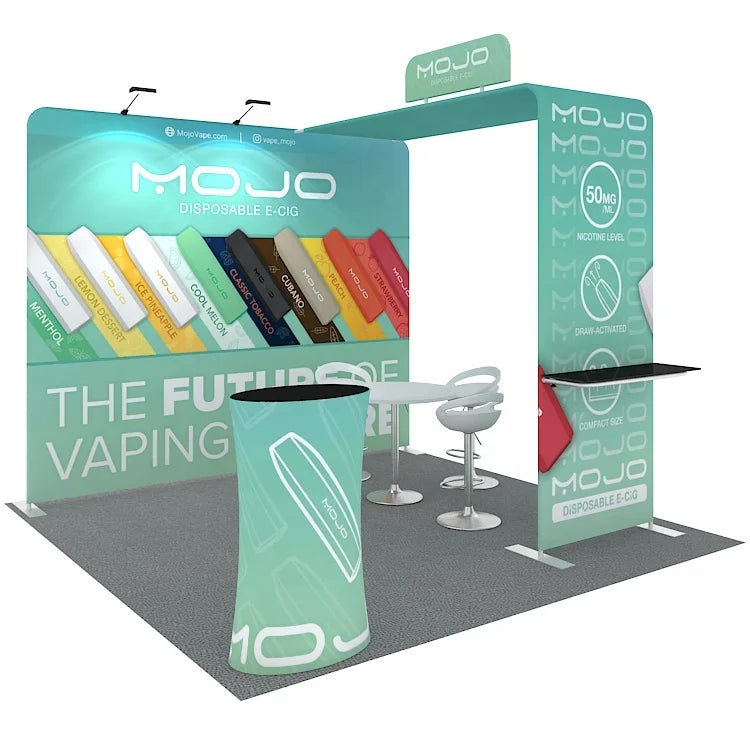 New Design Custom Display Stand Full Color Wholesale Tension Fabric Promotion Exhibition Portable Trade Show Booth Display 10x10