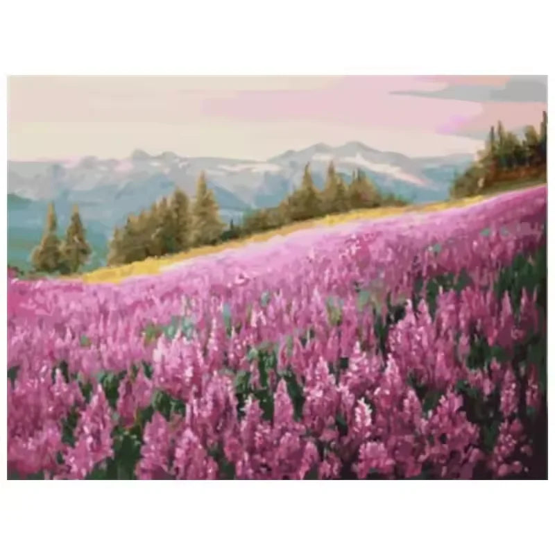 Professional Modern DIY Handpainted Watercolor Diamond Painting Set Cherry Blossom Flower 30x40cm Canvas Color Box Support Home