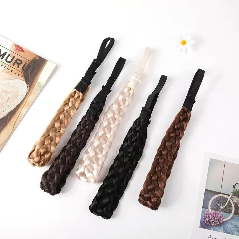 Hand-Woven Retro Five Strand Bohemian Braid Wig Headband Stylish Fresh Retro Hair Band