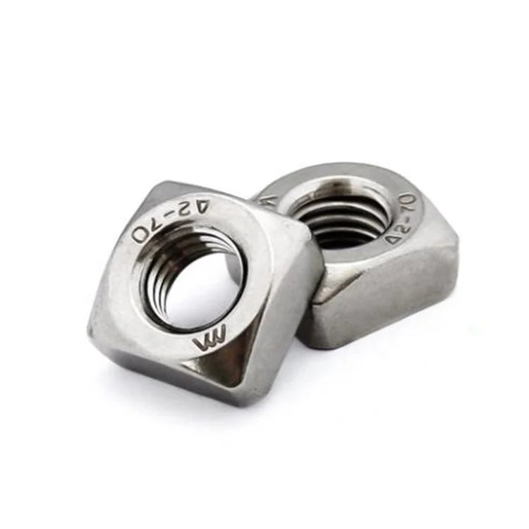 Black Oxide Carbon Steel Square Nut Zinc Plated with Polished Finish Stainless Steel Thread