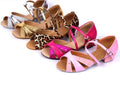 Cheapest Girls Soft Soled Glittering Latin Ballroom Dance Shoes Low Heels Salsa Shoes
