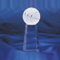 Pujiag Cheap Wholesale K9 clear Crystal Basketball Trophy Awards Custom logo Engraved Crystal Ball for Sports Event