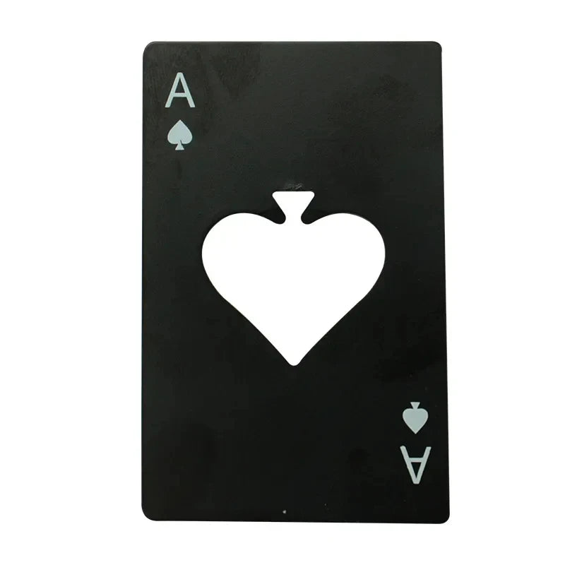 Spades a Credit Card Keychain Creative Poker Shaped Stainless Steel Home Tools Bottle Beer Opener