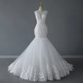 AL1478 2025 Hot Sale New White off Shoulder Satin Wedding Dress Ball Gown Luxury Bridal Tight Mermaid Wedding Dress Full