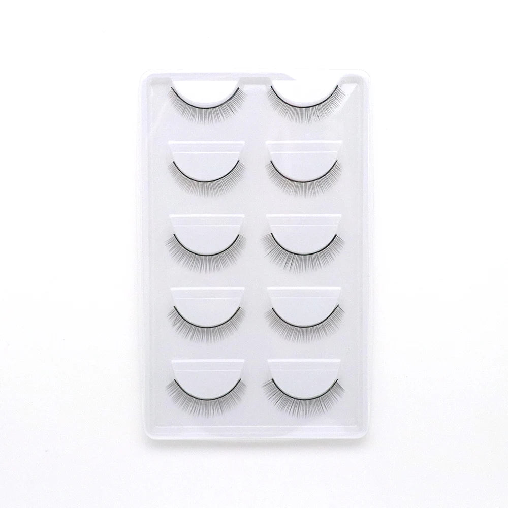 056# 5 Pairs/set False Eyelashes Handmade Training Lashes for Beginners Eyelash Extensions Beauty Salon Student Practice