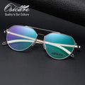 High Quality Double Bridge Surgical Steel Eyeglass Frames Premium Lenses Eyewear German Brands Screwless Men Eye Glasses Academy