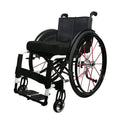 Portable Aluminum Wheelchair Lightweight Manual Folding Sports Wheelchair Metal Rehabilitation Therapy Supplies