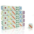 Custom 16mm Acrylic White Dice Polyhedral Resin Plastic 6 Sides Casino Precision Indoor Game Square Corner Dots Factory Direct
