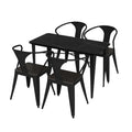 Modern Weather-Proof Metal Outdoor Coffee Table Set for Hotels Parks Villas Cafes Restaurants Bars Beach Clubs Schools