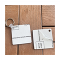 MDFSUB Personalized Custom Promotional Gift Square Double-sided Sublimation Blank Mdf Keychain Sublimation Wooden Mdf Keychain