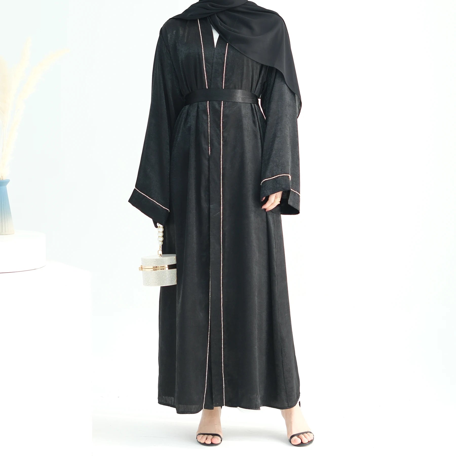 Wholesale Modest Modest Abaya for Women Plus Size Polyester Islamic Clothing Cardigan Abaya Dubai Designs for Adults
