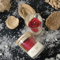 LA03H Custom Wholesale Luxury Candle Fragrance Gift Set Clear Candle Glass Vase Rose Flower Scented Candles