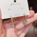 Women Zircon Luxury Fashion Shining C Shape Diamond Earrings Hot Sale New Design Earrings
