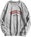 Custom Wholesale  Logo  Pullover Women's Letter Graphic Print Round Neck Long Sleeve Sweatshirt