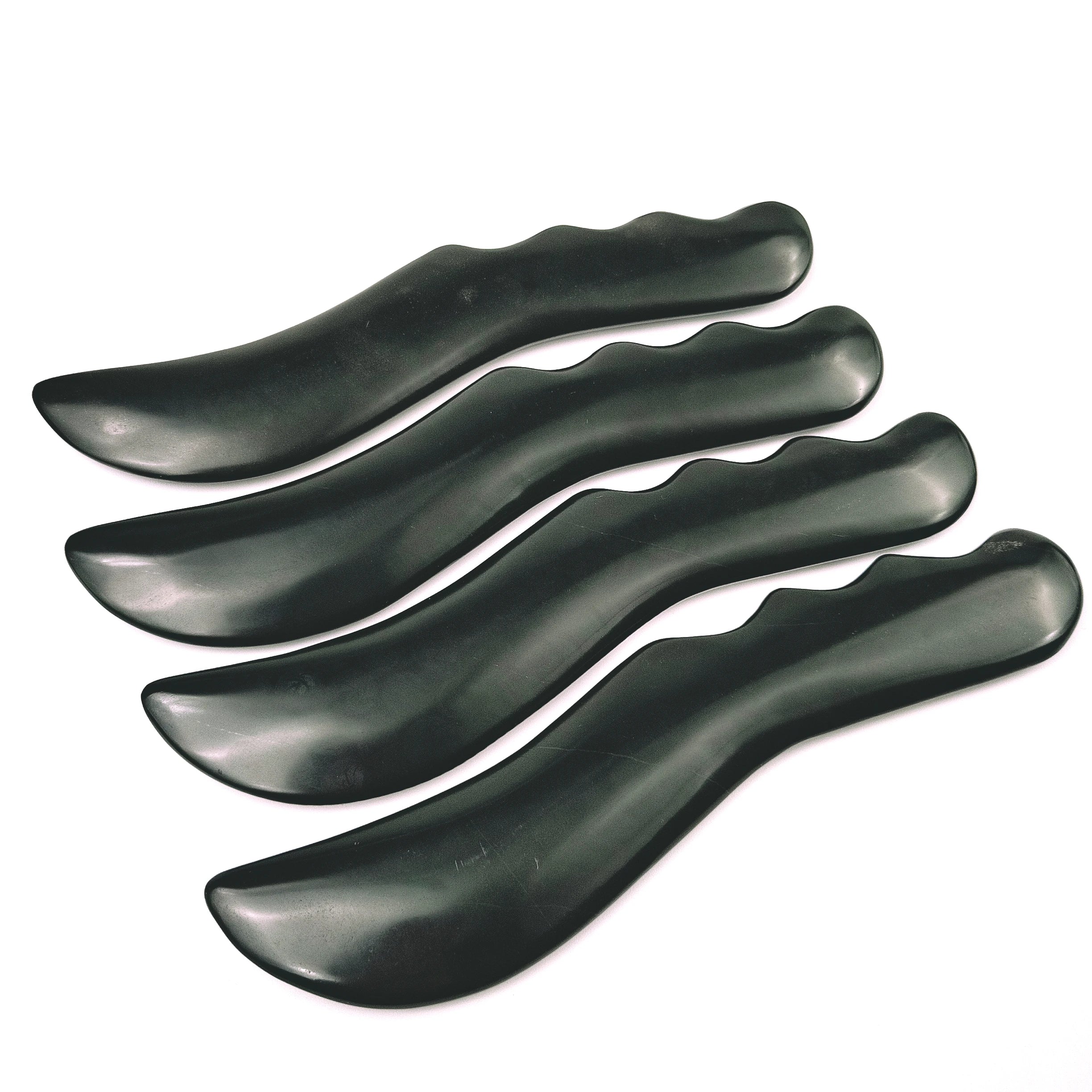 Huiying Gemstone Stone Beauty Board Black Obsidian Custom New Shape Body Gem Guasha Tool