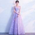 2024 New Purple Banquet Temperament Dress Socialite Hosting Chorus Performance Evening Gown Woman