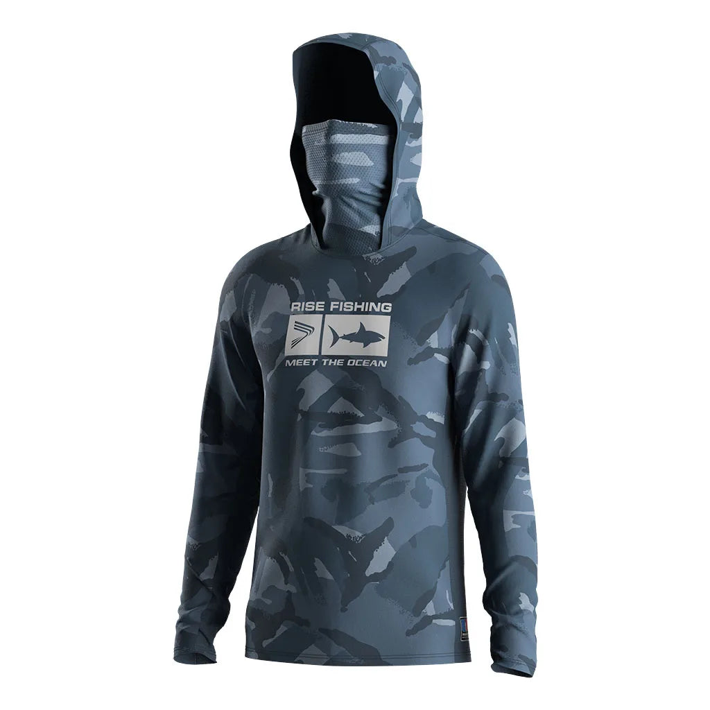 Hot Sale Sublimation Quick Dry Men'S Workout Long Sleeve Upf 50+ Performance Shirts Design Hooded Hoodie Fishing Wear