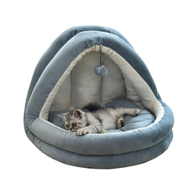 Manufacturer's New Wholesale Luxury Pet House Bed Cute Plush Cat Nest Dogs Travel Removable Cover Eco-Friendly Plastic