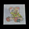 Small MOQ  Custom Logo Heat Press Hotfix Rhinestone Transfer Teddy Bear Pattern Iron-On Rhinestone Transfers Sheet for T-shirts