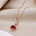 Korean Hot Sale Fox Pendant Necklace Animal Gold Fox Clavicle Chain Choker Necklace Minimalist Pendant Necklace for Women