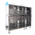 OSCAT Veterinary Equipment 6 Doors Veterinary Dog Cage Stainless Steel Kennels Supply Hospital Stainless Dog Cage