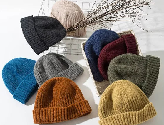 New Beanies Autumn Winter Unisex Plain Printed High Quality Polyester Ladies Women Knit Beanie Warm