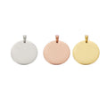 20mm/25mm/30mm Diameter High Polished Blank Stainless Steel Round Disc Dog Pet Label Shape