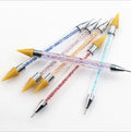 Colorful Dual-Ended Nail Polish Paint Manicure Pen Dot Nail Art Dotting Tool Rhinestone Picker Wax Dotting Pen