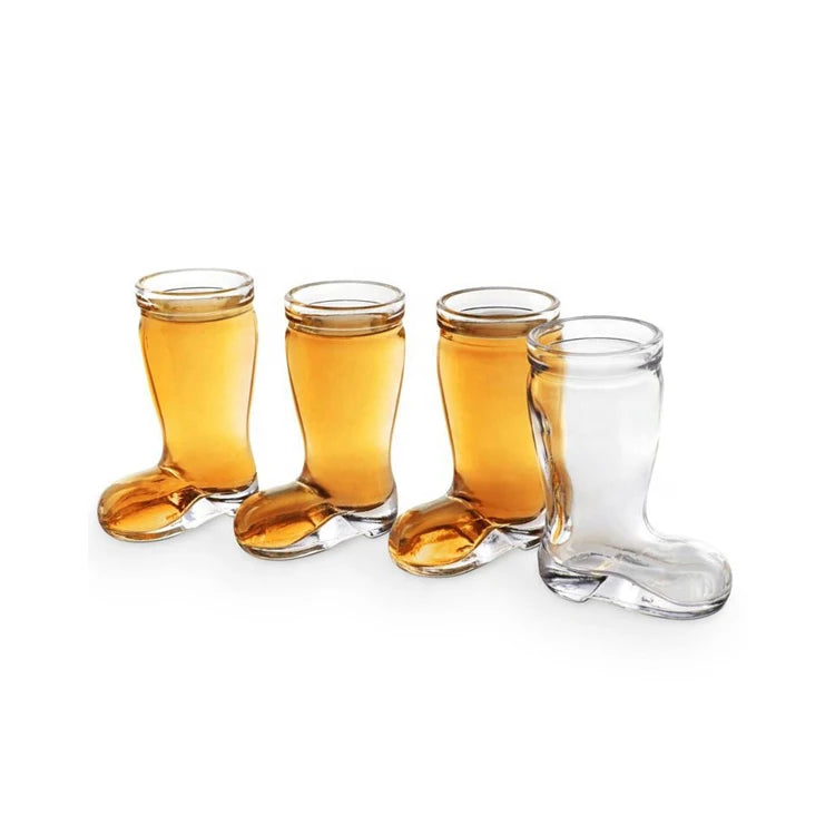 40ml Cowboy Boot Shaped Shot Glass Novelty Western Theme Drinking Cups