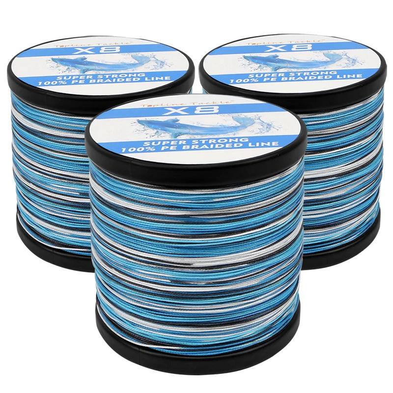 Sea Fishing Super Strong 8 Strands 500M 1000M Thread Braided PE Fishing Line