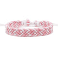 BYY001 Original Design Braided Rope Wrap Bracelet Woven Lucky Friendship Simple Style Cute Adjustable Hand Made Mahjong Pattern