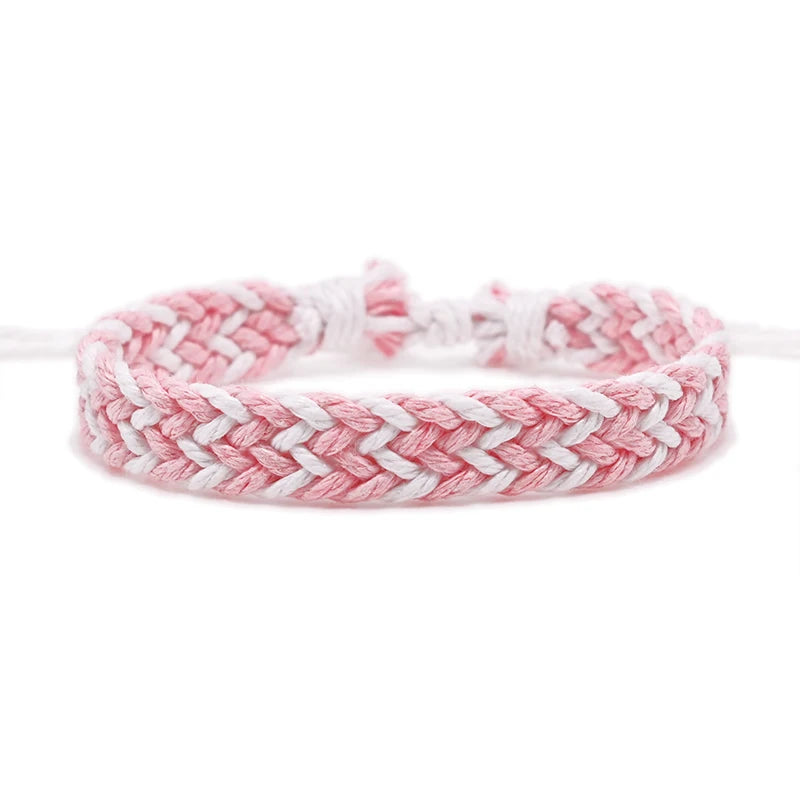 BYY001 Original Design Braided Rope Wrap Bracelet Woven Lucky Friendship Simple Style Cute Adjustable Hand Made Mahjong Pattern