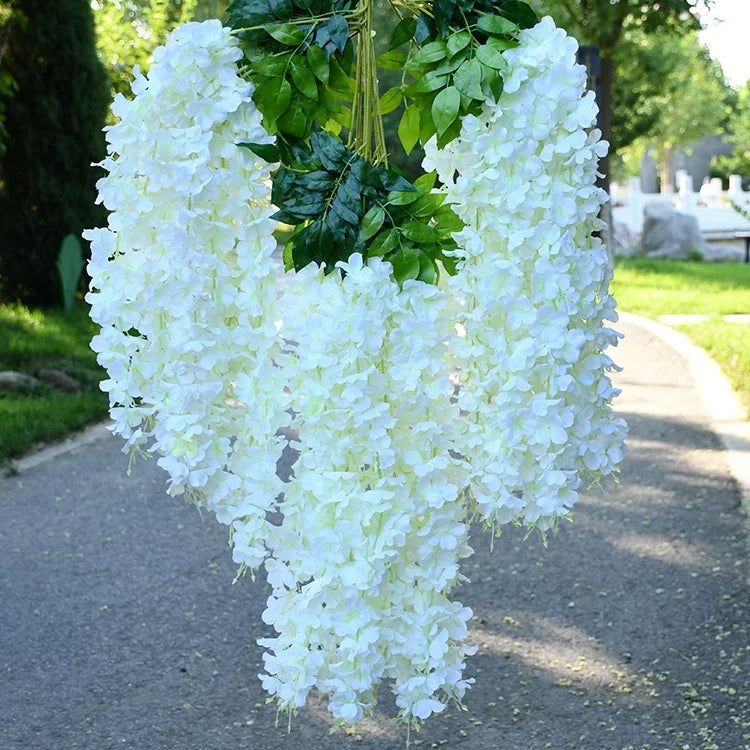 Artificial Wisteria 110cm Wedding Flowers Indian Garland Wisteria Hanging Flower