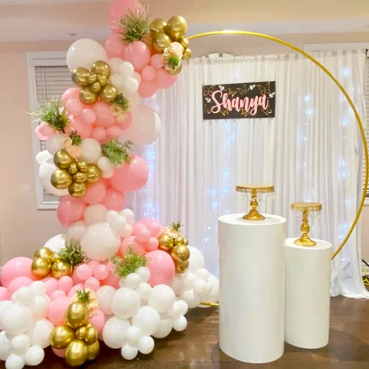 Wedding Supplies Event Decorations 2 Meter Gold Circle Backdrop Round Stand