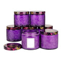 Empty Large Embossed Recycled 12oz Status Purple Personalized Candle Jar 12 oz with Lid and Box