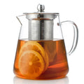 Modern 750ml 950ml 43oz 1300 ml Large Custom Stovetop Safe Microwave Dishwasher Safe Glass Tea Kettle Teapot Removable Infuser