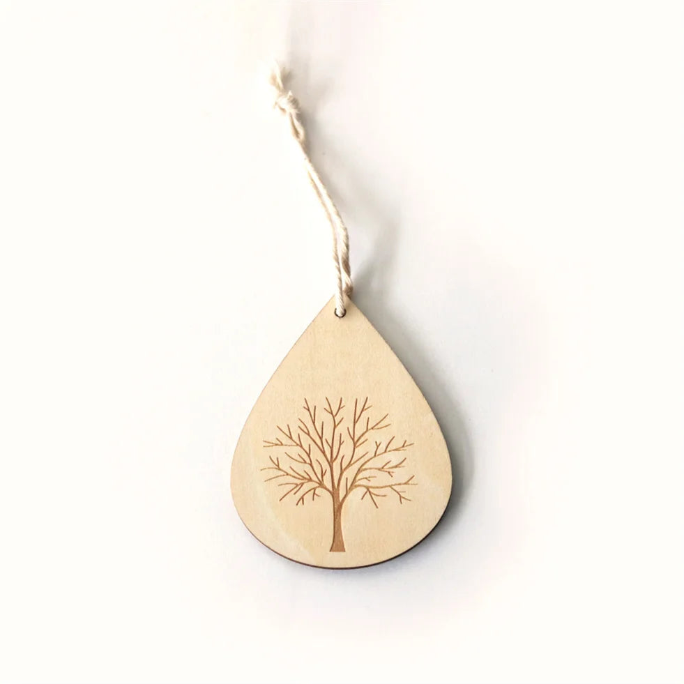 Wooden Laser Engraving Custom Wooden Wishing Card Blessing Gift for Family and Friends