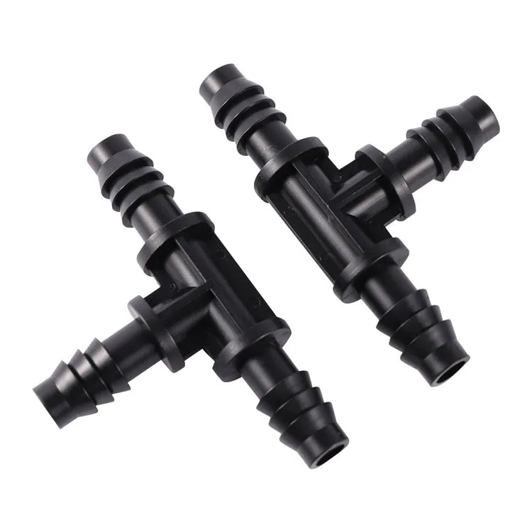 3/8 Inch Micro Drip Irrigation Fittings 3 Way Hose Splitter 8/11mm Barbed Tee Hose Connector
