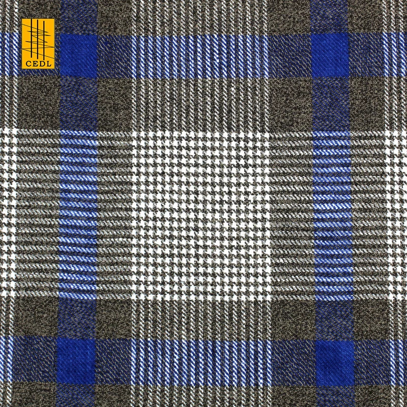 Wholesale Price Extra-fine Yarn-Dyed Check Plaid Fabric for Men's Suit