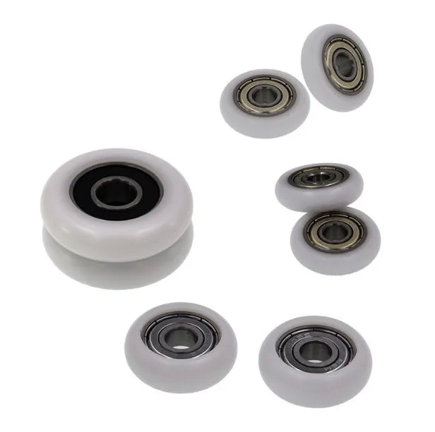 BS60832-16 8x32x16mm Modern Lightweight POM Nylon Roller Bearing for Door Sliding Door Garage Door Bathroom Hotel Industrial Use