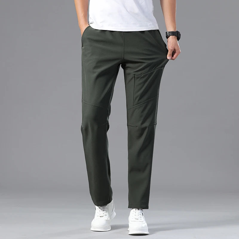 Men Sweat Pants Loose Casual Solid Color Thick Thermal Sport Pants Jogger Pants Men Fitness Workout Trousers